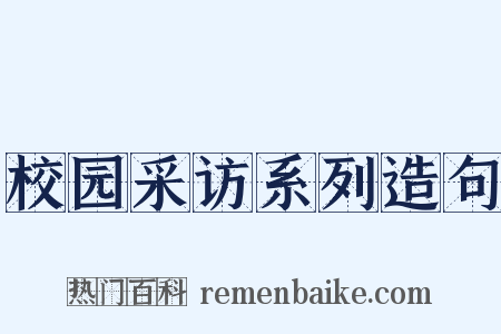 校园采访系列造句是什么意思的图片